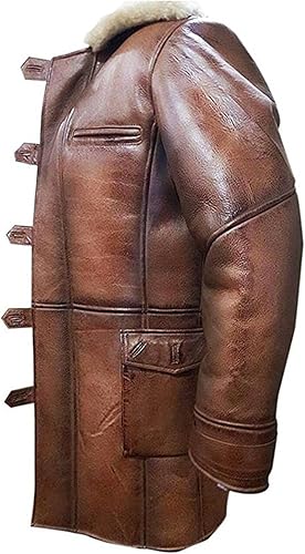 Tom Hardy Bane Shearling Coat | The Dark Knight Rises Jacket - Free Shipping