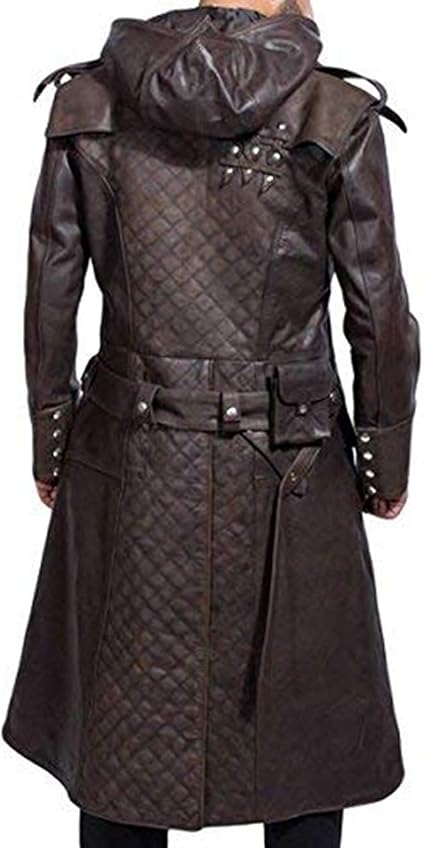 Assassin's Creed Leather Jacket & Coat | Hooded Assassin Jackets for Men - Free Shipping