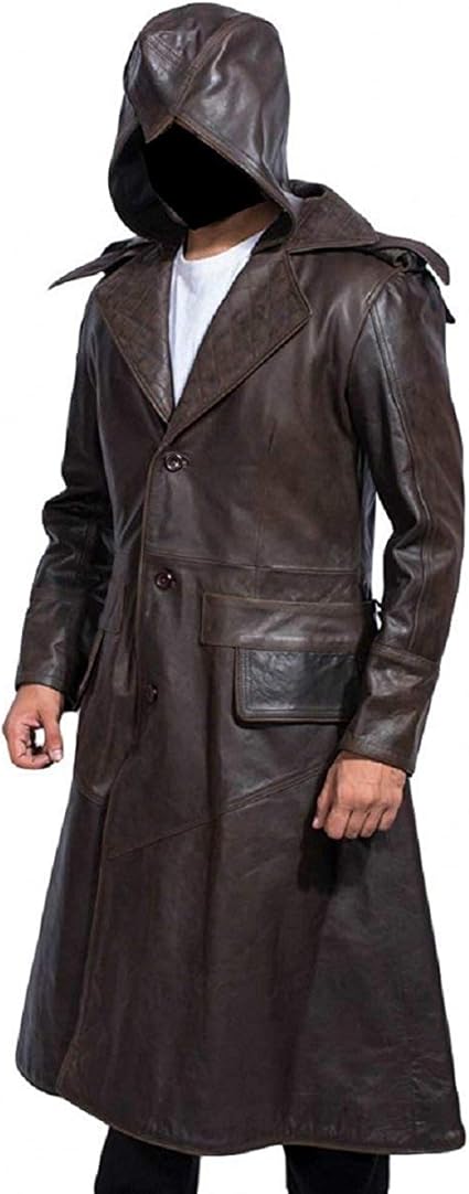 Assassin's Creed Leather Jacket & Coat | Hooded Assassin Jackets for Men - Free Shipping