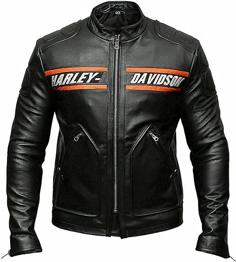 Bill Goldberg Harley Davidson Leather Jacket | Goldberg Harley Jacket - Free Shipping